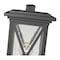 Z-Lite Brookside 1 Light Outdoor Post Mount Fixture, Black And Clear Seedy 583PHMS-BK - alternate 3